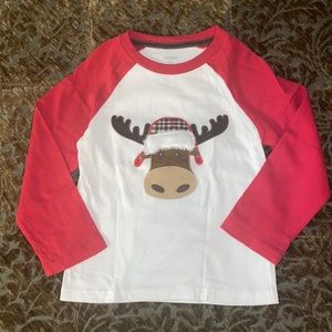 Gymboree boys Christmas moose long sleeve 3T